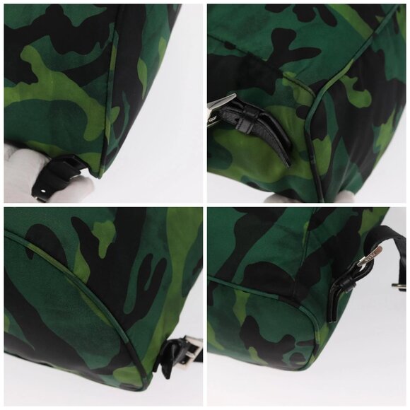 PRADA Backpack Nylon Green Silver Auth 158946V main image 14